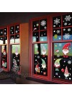 BoutiQ PVC Christmas Window Stickers 4 Sheets 25x35cm Snowflakes Sata Claus Window Clings,Xmas Decals for Home and Shop Christams Decoration,25Wx35L