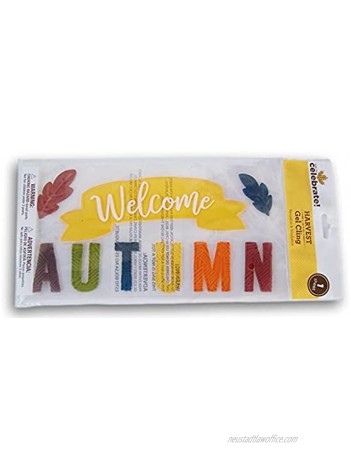 Happy Fall ''Welcome Autumn'' Gel Cling Set 9 Piece