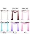RESOYE Wedding Arch Drapery Fabric 27x216 Inch Wine Red Chiffon Fabric Drapery Wedding Arch Drape Scarf Curtain Voile Scarf Valance Window Swag Drape for Wedding Party Ceremony Arch Stage Decor