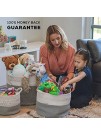 3 Pack Woven Rope Basket Set Small Medium & Large Organic Woven White & Gray Cotton Rope Baskets Durable Materials with Soft Rope Handles. Great for Laundry Toys Towels Bedding & Nurseries