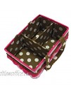 Bacati Butterflies Girls Nursery Fabric Storage Caddy with Handles Pink Chocolate