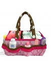 Bacati Butterflies Girls Nursery Fabric Storage Caddy with Handles Pink Chocolate