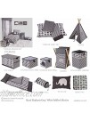 Bacati Elephants Unisex Fabric Storage Box Tote Large White Grey