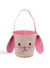 Easter Canvas Baskets. A Clever & Kids` Safe Alternative to Wooden or Plastic Baskets to Avoid Risk of Scratches Injuries Chewing Wood or Plastic Baskets. Kids Will Love It 1 Pink 1 Blue