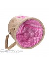 Personalized Easter Bunny Basket,Jute Cloth Tote Bag Carrying Eggs for Easter,Easter BucketPink
