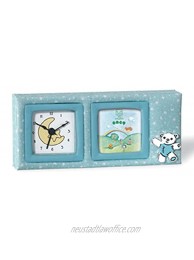 Silver Touch USA Picture Frame and Clock with Sterling Silver Bear Blue