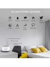 Asojoy White Noise Machine Sound Machine with 24 Soothing Sounds and 7-Color Lights Sleep Timer for Baby Kid Adult Sleeping USB Charging Night Light