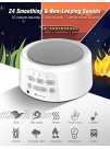 Dreamegg D3 White Noise Machine Rechargeable Sound Machines for Sleeping 24 Non-Looping HiFi Sounds Continuous or Timer Portable Sleep Machines for Baby Adults Travel Office Privacy