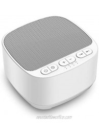 Magicteam Sleep Sound White Noise Machine with 40 Natural Soothing Sounds and Memory Function 32 Levels of Volume Powered by AC or USB and Sleep Timer Sound Therapy for Baby Kids Adults White