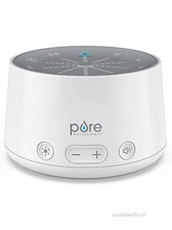 Pure Enrichment® Doze™ Sound Machine and Sleep Therapy Light 6 Soothing Sounds Relaxing Pulse Light Auto Sleep Timer and Built-in USB Charger All-Natural Sleep Aid and Stress Reliever