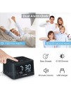 REACHER R3 Dual Alarm Clock and White Noise Machine with Adjustable Volume 6 Wake Up Sounds 12 Soothing Sounds for Sleeping Auto-Off Timer USB Charger Battery Backup  0-100% Dimmer for Bedroom