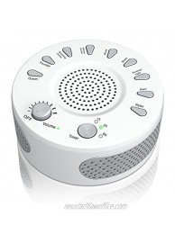 Sleep Therapy White Noise Sound Machine Polysomnography Device 9 Unique Natural Sounds and Timer Setting for Baby Adults Sleep Disorders Noise Cancelling Home Office Spa Yoga White