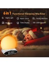 Sound Machine for Sleeping 6-in-1 7 Colors Night Light with 30 Soothing Sounds 20 Levels of Brightness Volume for Baby & Adults Wake Up Lights Sunrise Alarm Clock Light with Snooze & Dual Alarms