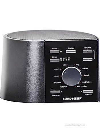 Sound+Sleep High Fidelity Sleep Sound Machine with Real Non-Looping Nature Sounds Fan Sounds White Noise and Adaptive Sound Technology