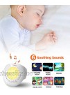 White Noise Machine Portable Noise Sound Machine Baby Kids Sleep Therapy with Night Light  6 Soothing Sounds and 3 Timers for Sleeping Relaxation Home Office Travel Insomnia and Anxiety