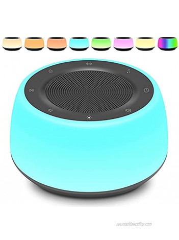 Xezun White Noise Machine Sleep Sound Machine with 16 Soothing Sounds 8 Color Baby Night Lights,Full Touch Control,Timer and Memory Features,Portable Sound Machine for Baby,Adults,Bedroom Travel