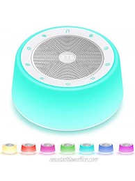 YTE White Noise Machine Sleep Sound Machine with 30 Soothing Sounds 7 Color Baby Night Lights Full Touch Control Timer and Memory Features Plug in Sound Machine for Baby Adults