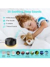 YTE White Noise Machine with Alarm Clock 20 Hi-Fi Soothing Sounds 7 Color Baby Night Lights Full Touch Control Timer and Memory Function Plug in Sleep Sound Machine for Baby Adults Office