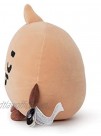 BT21 Official Merchandise by Line Friends SHOOKY Baby Faced Character Mini Soft Pillow Cushion Brown