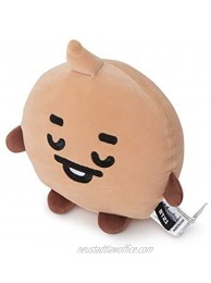 BT21 Official Merchandise by Line Friends SHOOKY Baby Faced Character Mini Soft Pillow Cushion Brown