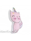 Everything Kids Caticorn Girl Power & White Decorative Pillow Pink Lavender
