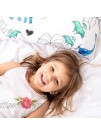 JumpOff Jo – Toddler Pillow for Kids No Pillowcase Needed 100% Cotton Cover Hypoallergenic Machine Washable – 14”x19” Dinosaur