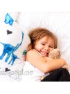 JumpOff Jo – Toddler Pillow for Kids No Pillowcase Needed 100% Cotton Cover Hypoallergenic Machine Washable – 14”x19” Dinosaur