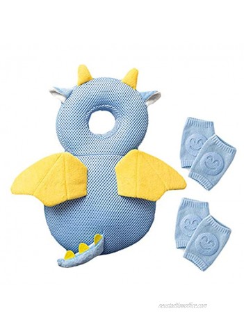 JunNeng Toddler Baby Head Safety Protector Pads,Mesh Head Adjuastable Cushion Pillow Dinosaur