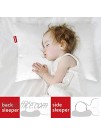 Kids Toddler Pillow with Pillowcase White Organic Cotton Kids Pillow Cover Ultra Soft 13 x 18 Inches Baby Pillows for Sleeping Fits Toddler Bed Baby Crib Cot