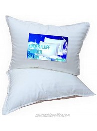 kinder Fluff Toddler Pillow 2 Pcs -The only Pillow with 300T Cotton and Down Alternative Fill- Hypoallergenic & Machine Washable. Ideal Baby Pillow for Toddler Bed or Travel Pillow