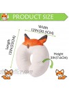Little Grape Land Kids Travel Pillow Toddler Neck Pillow U-Shaped Animal Baby Neck Pillows with 3D Embroidery for Airplane and Car Fox