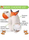 Little Grape Land Kids Travel Pillow Toddler Neck Pillow U-Shaped Animal Baby Neck Pillows with 3D Embroidery for Airplane and Car Fox