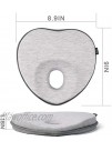 LONOY Newborn Baby Head Shaping Pillow|Baby Pillow for Flat Head Syndrome Prevention|Premium Memory Foam Infant Pillow for Head&Neck Support Pillow| Heart Shaped. Gray