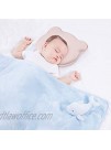 PandaEar Memory Foam Newborn Baby Head Shaping Pillow| Neck Support Prevents Flat Head Syndrome|0-12 Months Infant Pink
