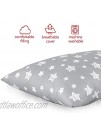Print Toddler Pillow Toddler Pillow for Sleeping Ultra Soft Kids Pillows for Sleeping 14 x 19 inch Perfect for Travel Toddler Cot Baby Crib No Pillowcase Needed Star