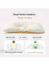 Scrumile Baby Pillow for Newborn Prevent Flat Head Shaping Pillow Baby Pillows for Sleeping in Crib Soft 100% Organic Cotton Breathable Infant Pillow Raw White