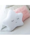 Set of 2 Decorative Pillows for Girls Toddler Kids Room. Star Pillow Fluffy White Embroidered and Furry Pink Faux Fur Pillow. Soft and Plush Girls Pillows – Throw Pillows for Kid’s Bedroom Décor