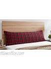 Sweet Jojo Designs Red and Black Woodland Plaid Flannel Body Pillow Case Cover for Rustic Patch Collection Pillow Not Included