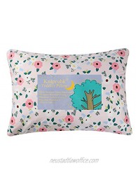 Toddler Pillow with Pillowcase Pink Floral for Crib Bed Cot 100% Cotton Baby Nap Pillow for Sleeping Travelling Machine Washable Kids Pillow for Preschool,13x18 x 3 by Knlpruhk