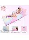 Unicorn Pillow Cover Pillowcase Kids Unicorn Floor Pillows Lounger Toddler Camping Accessories Rainbow Velvet Fabric Guarantee Soft and Comfortable