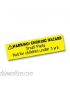 1 Roll of 1,000 Warning Choking Hazard Small Parts Not for Children Under 3 Years 1.5" x 0.4" Stickers Adhesive Labels Yellow Background Black Text