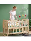 26inch White Baby Crib Mobile Music Box Bed Bell Toy Holder Arm Bracket Nut Screw Music Box Holder Set Parts for Baby Bed Perambulator Without Dolls