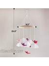 Baby Crib Mobile Clouds Butterflies Infant Crib Decoration Nursery Decoration for Boys and Girls Baby Shower Gift Unique Crib Mobile Decor