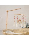 Baby Crib Mobile with Mobile Arm 2In1 Set Rainbow Crib Mobile,Mobile Crib Hanger,Baby Wooden Mobile Arm for Crib Baby Mobile Holder Bassinet Mobile for Crib Toy Mobile for Baby Pink