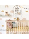 Baby Crib Mobile Wooden Wind Chime Mobile Crib Bed Bell Baby Rattle Mobile Baby Bedroom Ceiling Wooden Beads Hanging Ornament Pendant Baby Gifts Boy or Girl Babies Bed Room Grey
