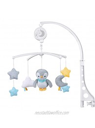 Baby Musical Mobile with Lullabies Music Box Rotating Penguin Mobile Soother Crib Toy Gift for Baby Nursery Bed Decoration for Newborn Boys and Girls