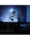 Bambiya Baby Crib Mobile with Lights Soothing Music Remote Control and Light Projector with Stars. Musical Crib Mobile with Space Airplanes and Clouds Theme. Nursery Toys for Babies 0-24months