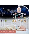 Eners Baby Musical Crib Mobile with Night Lights and Rotation Rattles Comfort Toys for Newborn Infant Boys Girls Toddles Red