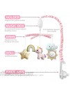 FEISIKE Baby Crib Mobile for Infant Girls Boys with Rotate Musical Box,Include 12 Lullabies,Pink,Nursery Toys for Newborn Ages 0 and Older