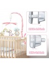 FEISIKE Baby Crib Mobile for Infant Girls Boys with Rotate Musical Box,Include 12 Lullabies,Pink,Nursery Toys for Newborn Ages 0 and Older